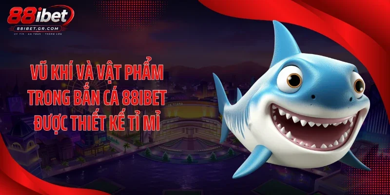 Vũ khí và vật phẩm trong bắn cá 88IBET được thiết kế tỉ mỉ